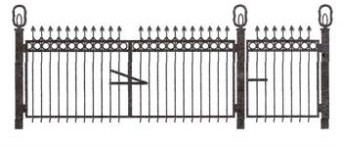 Садовые ворота с калиткой VS4